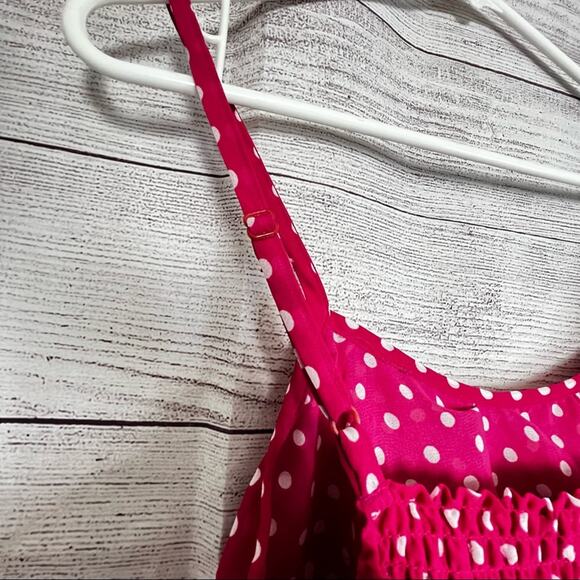 Bongo Juniors Boho Style Polka Dot Blouse Sz L - Picture 4 of 6